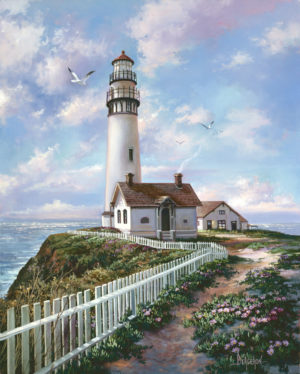 Pigeon Point - Painting by Sandra Bergeron