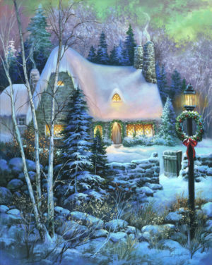 Spirit of Christmas - Painting by Sandra Bergeron